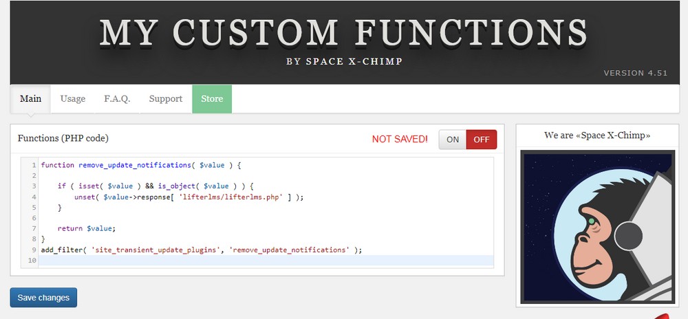 WordPress custom function 