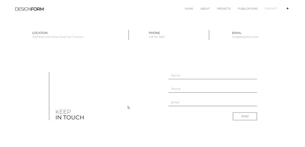 Contact form example