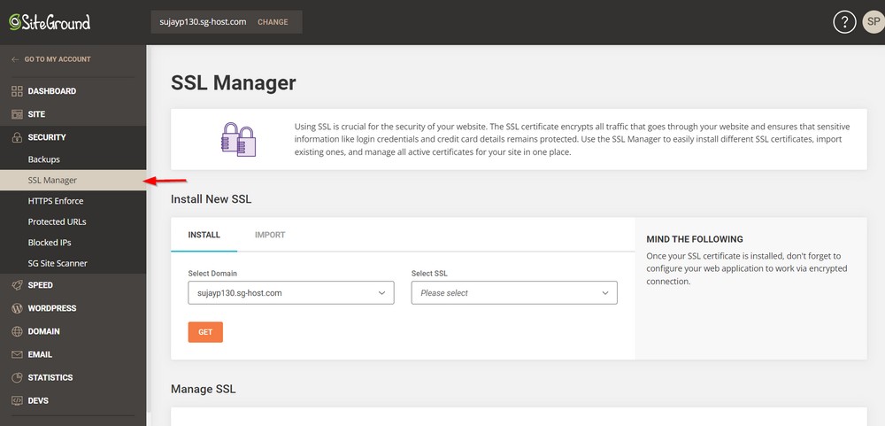  Installing SSL with SiteGround