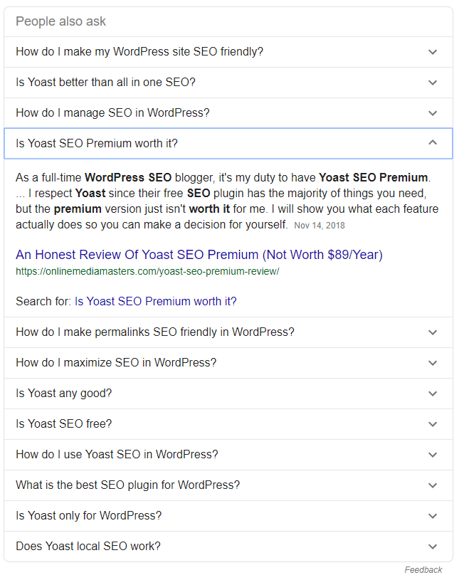 Search Results on Google for SEO Friendly Writing