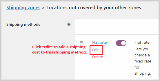 add a shipping cost