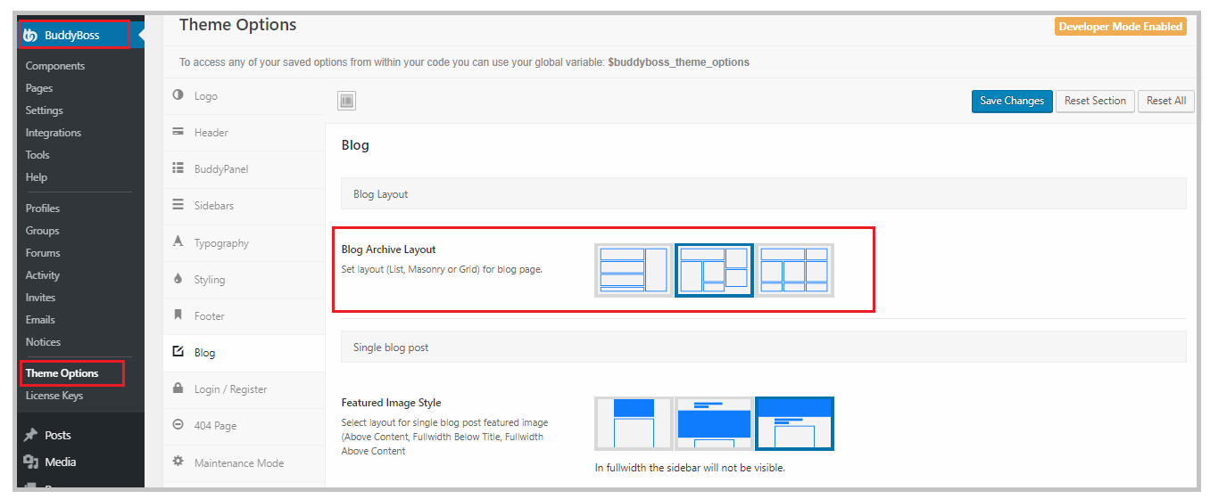 blog archive layout