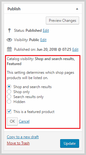 catalog visibility