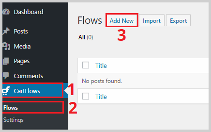 adding a new flow in cartflows