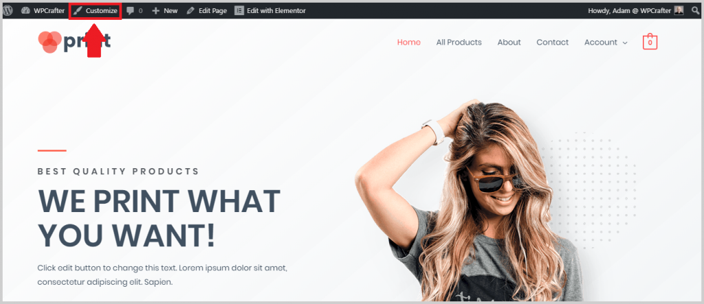 customize theme