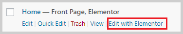 edit with elementor