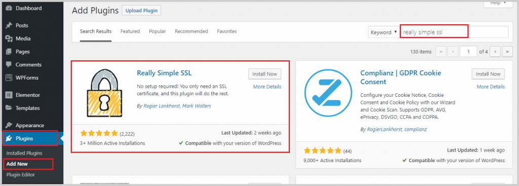 install really simple ssl