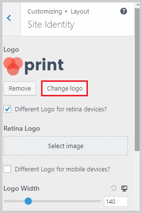 upload logo