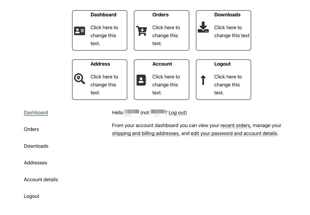 The My Account Page - WooCommerce