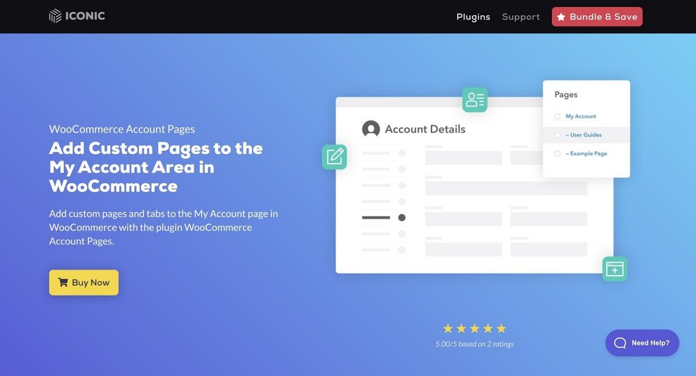 WooCommerce Account Pages by Iconic WP