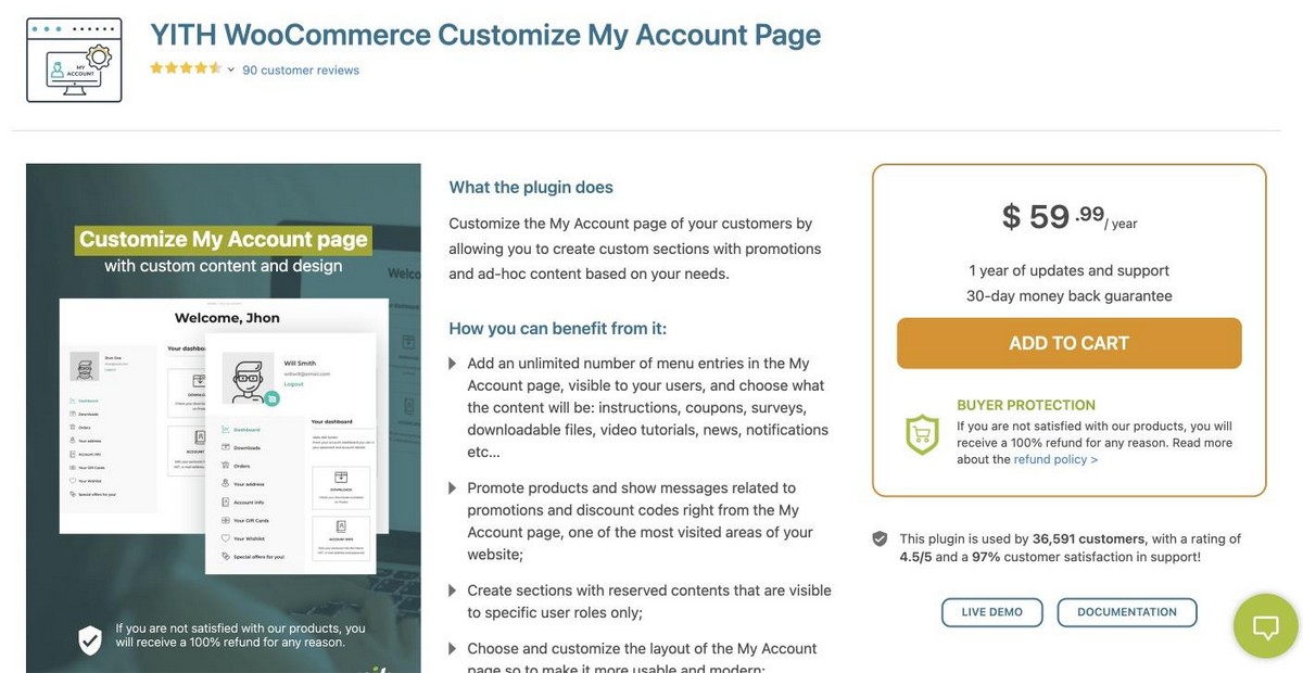 YITH WooCommerce Customize My Account Page