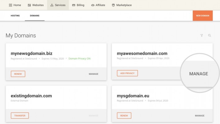 Managing website with Namecheap