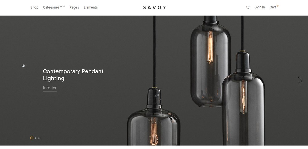 Savoy modern WooCommerce theme