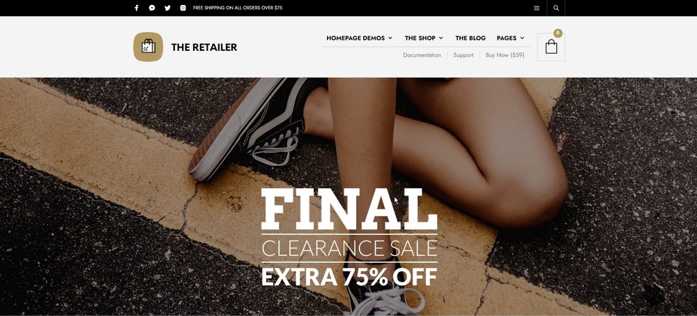 The retailer WooCommerce theme