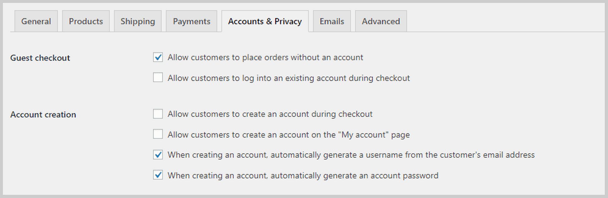 accounts and privacy