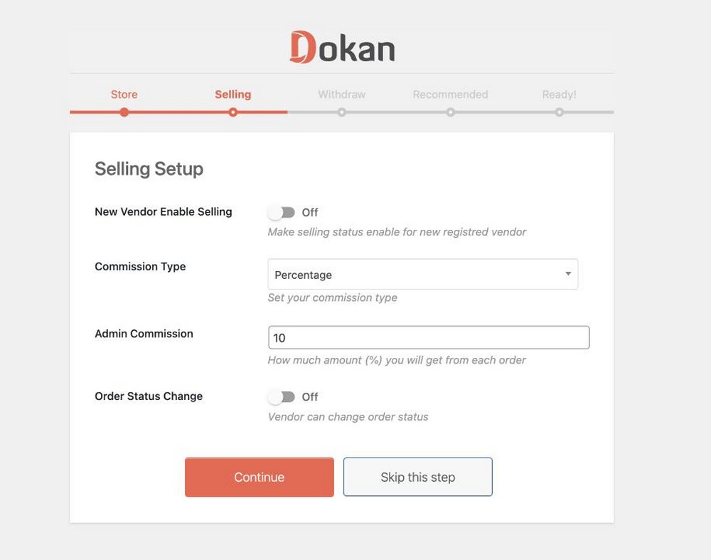 dokan multivendor marketplace wizard