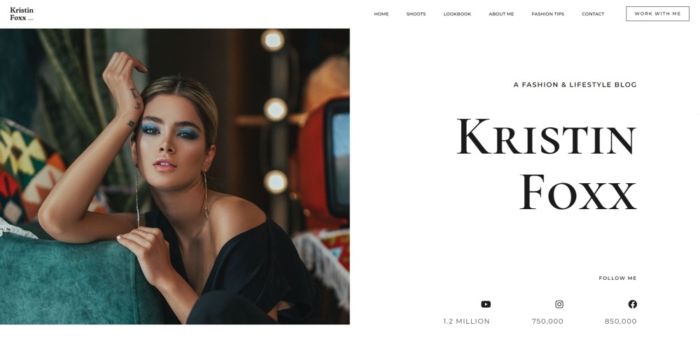 Fashion Influencer Astra template