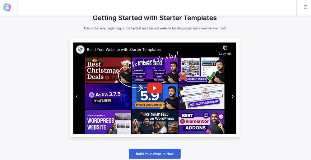 getting started with starter templates