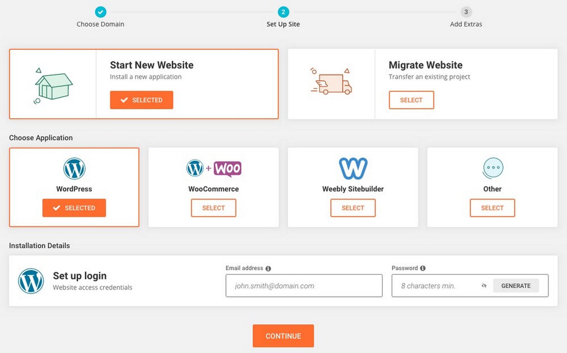 pick your cms from siteground
