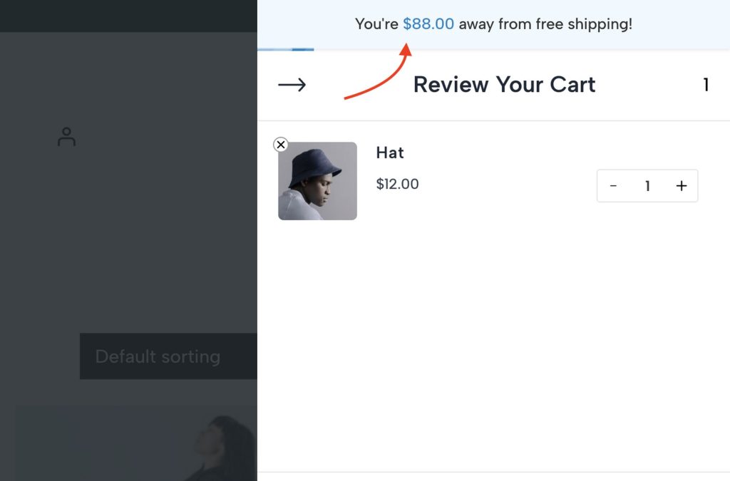 Modern Cart Free shipping threshold